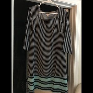 Merona blue and white striped shift dress